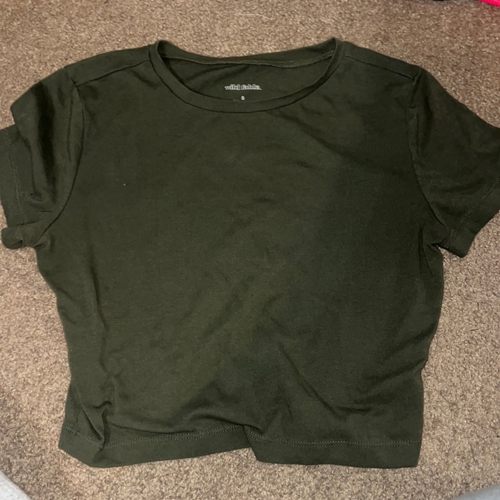 Target camo green crop top